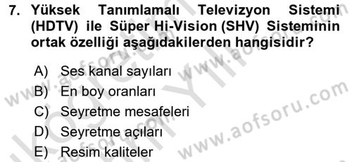 Hareketli Görüntünün Tarihi Dersi 2021 - 2022 Yılı Yaz Okulu Sınav Soruları 7. Soru