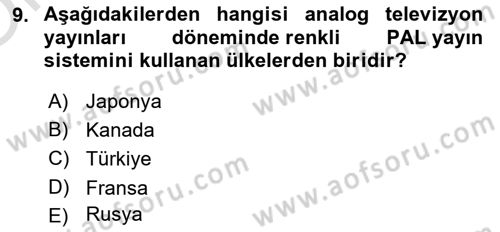 Hareketli Görüntünün Tarihi Dersi 2021 - 2022 Yılı Yaz Okulu Sınav Soruları 9. Soru