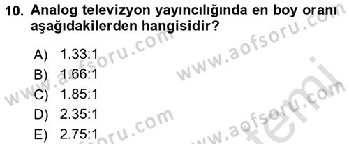 Hareketli Görüntünün Tarihi Dersi 2022 - 2023 Yılı Yaz Okulu Sınav Soruları 10. Soru