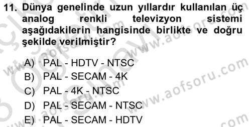 Hareketli Görüntünün Tarihi Dersi 2022 - 2023 Yılı Yaz Okulu Sınav Soruları 11. Soru