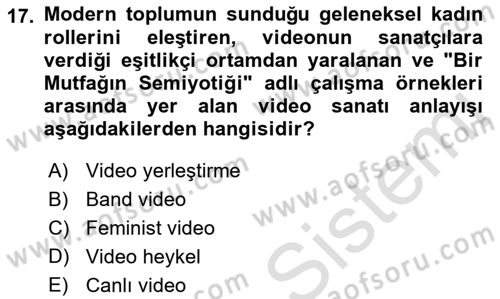 Hareketli Görüntünün Tarihi Dersi 2022 - 2023 Yılı Yaz Okulu Sınav Soruları 17. Soru
