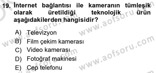Hareketli Görüntünün Tarihi Dersi 2022 - 2023 Yılı Yaz Okulu Sınav Soruları 19. Soru