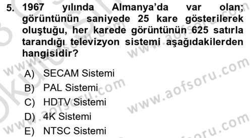 Hareketli Görüntünün Tarihi Dersi 2022 - 2023 Yılı Yaz Okulu Sınav Soruları 5. Soru
