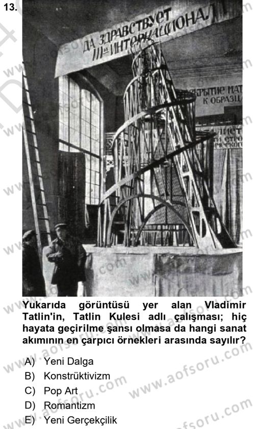 Hareketli Görüntünün Tarihi Dersi 2023 - 2024 Yılı (Final) Dönem Sonu Sınav Soruları 13. Soru