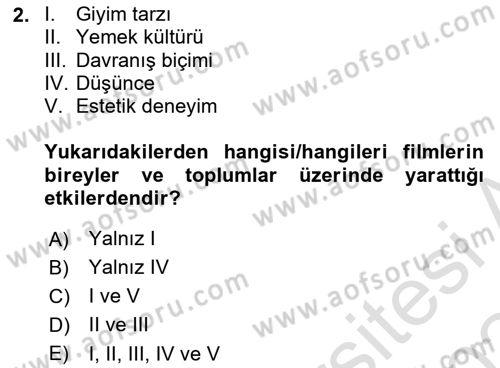Hareketli Görüntünün Tarihi Dersi 2023 - 2024 Yılı (Final) Dönem Sonu Sınav Soruları 2. Soru