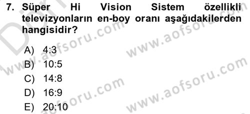 Hareketli Görüntünün Tarihi Dersi 2023 - 2024 Yılı (Final) Dönem Sonu Sınav Soruları 7. Soru