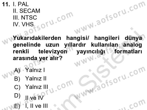 Hareketli Görüntünün Tarihi Dersi 2023 - 2024 Yılı Yaz Okulu Sınav Soruları 11. Soru