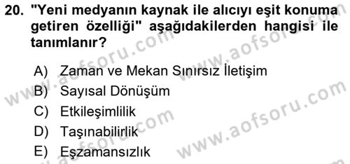 Hareketli Görüntünün Tarihi Dersi 2023 - 2024 Yılı Yaz Okulu Sınav Soruları 20. Soru