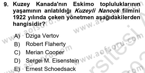 Hareketli Görüntünün Tarihi Dersi 2023 - 2024 Yılı Yaz Okulu Sınav Soruları 9. Soru