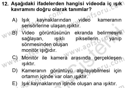 Hareketli Görüntünün Tarihi Dersi 2024 - 2025 Yılı (Final) Dönem Sonu Sınav Soruları 12. Soru