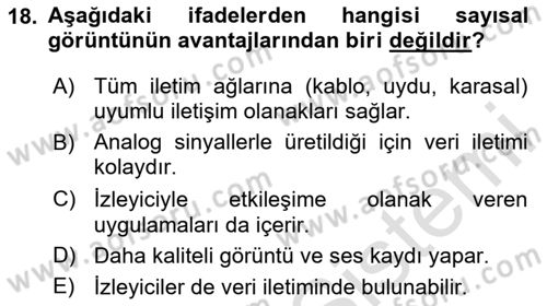 Hareketli Görüntünün Tarihi Dersi 2024 - 2025 Yılı (Final) Dönem Sonu Sınav Soruları 18. Soru