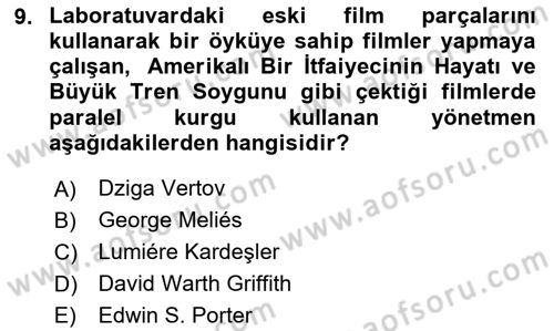 Hareketli Görüntünün Tarihi Dersi 2024 - 2025 Yılı (Final) Dönem Sonu Sınav Soruları 9. Soru