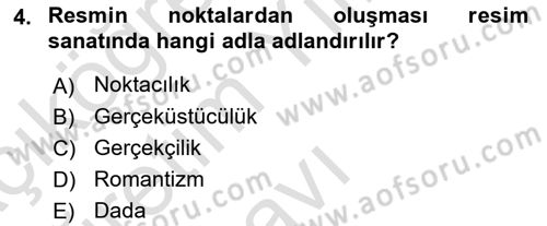 Hareketli Görüntünün Tarihi Dersi 2024 - 2025 Yılı Yaz Okulu Sınav Soruları 4. Soru