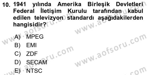 Hareketli Görüntünün Tarihi Dersi 2025 - 2026 Yılı (Vize) Ara Sınav Soruları 10. Soru