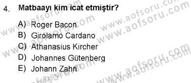 Fotoğraf Tarihi Dersi 2012 - 2013 Yılı (Final) Dönem Sonu Sınav Soruları 4. Soru