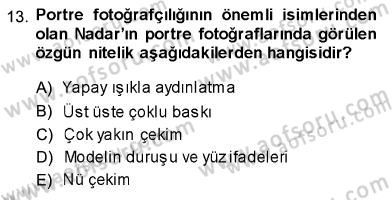 Fotoğraf Tarihi Dersi Ara Sınavı Deneme Sınav Soruları 13. Soru