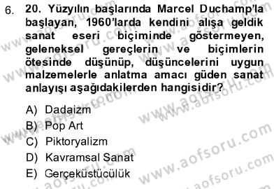 Fotoğraf Tarihi Dersi 2013 - 2014 Yılı (Final) Dönem Sonu Sınav Soruları 6. Soru