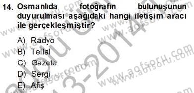 Fotoğraf Tarihi Dersi 2013 - 2014 Yılı Tek Ders Sınav Soruları 14. Soru
