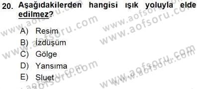 Fotoğraf Tarihi Dersi 2015 - 2016 Yılı (Vize) Ara Sınav Soruları 20. Soru