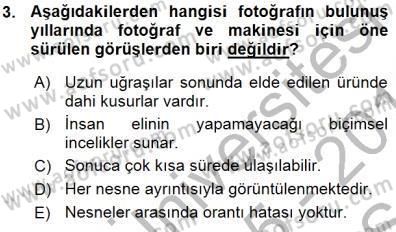 Fotoğraf Tarihi Dersi Ara Sınavı Deneme Sınav Soruları 3. Soru