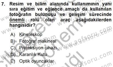 Fotoğraf Tarihi Dersi Ara Sınavı Deneme Sınav Soruları 7. Soru