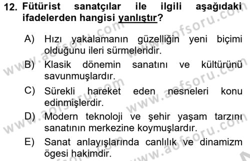 Fotoğraf Tarihi Dersi 2016 - 2017 Yılı 3 Ders Sınav Soruları 12. Soru