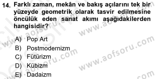 Fotoğraf Tarihi Dersi 2017 - 2018 Yılı 3 Ders Sınav Soruları 14. Soru