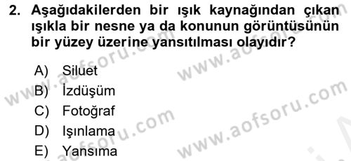 Fotoğraf Tarihi Dersi 2017 - 2018 Yılı 3 Ders Sınav Soruları 2. Soru