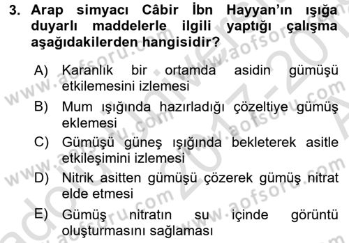 Fotoğraf Tarihi Dersi Ara Sınavı Deneme Sınav Soruları 3. Soru