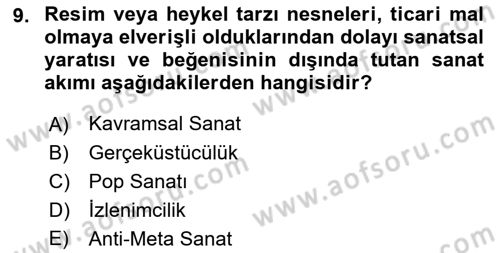 Fotoğraf Tarihi Dersi 2017 - 2018 Yılı (Final) Dönem Sonu Sınav Soruları 9. Soru