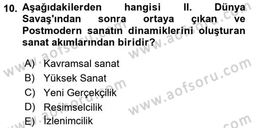 Fotoğraf Tarihi Dersi 2018 - 2019 Yılı 3 Ders Sınav Soruları 10. Soru