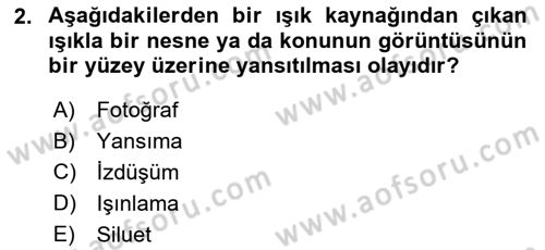 Fotoğraf Tarihi Dersi 2018 - 2019 Yılı 3 Ders Sınav Soruları 2. Soru