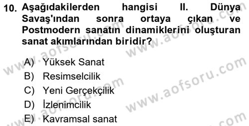 Fotoğraf Tarihi Dersi 2018 - 2019 Yılı (Final) Dönem Sonu Sınav Soruları 10. Soru