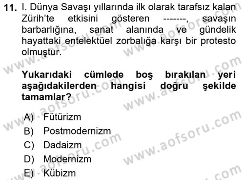 Fotoğraf Tarihi Dersi 2018 - 2019 Yılı (Final) Dönem Sonu Sınav Soruları 11. Soru