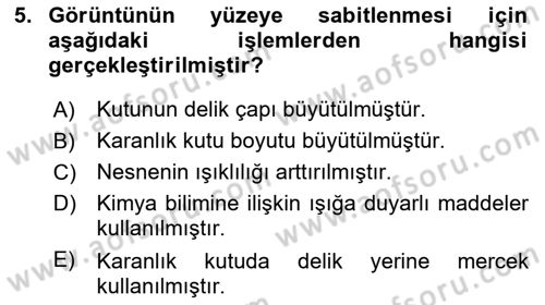Fotoğraf Tarihi Dersi 2018 - 2019 Yılı (Final) Dönem Sonu Sınav Soruları 5. Soru