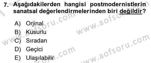 Fotoğraf Tarihi Dersi 2019 - 2020 Yılı (Final) Dönem Sonu Sınav Soruları 7. Soru