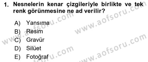 Fotoğraf Tarihi Dersi Ara Sınavı Deneme Sınav Soruları 1. Soru