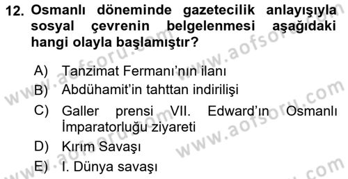 Fotoğraf Tarihi Dersi 2021 - 2022 Yılı (Final) Dönem Sonu Sınav Soruları 12. Soru