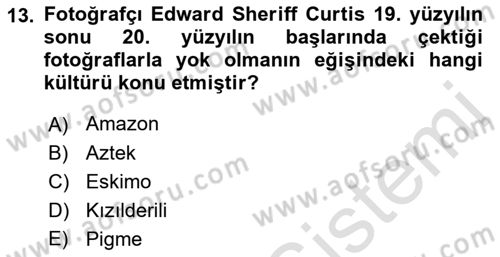 Fotoğraf Tarihi Dersi 2023 - 2024 Yılı (Vize) Ara Sınav Soruları 13. Soru