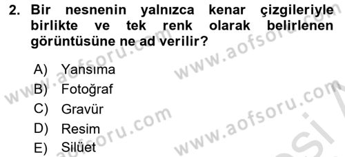 Fotoğraf Tarihi Dersi 2023 - 2024 Yılı (Vize) Ara Sınav Soruları 2. Soru