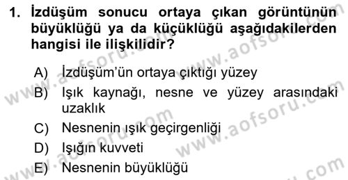 Fotoğraf Tarihi Dersi 2024 - 2025 Yılı (Vize) Ara Sınav Soruları 1. Soru