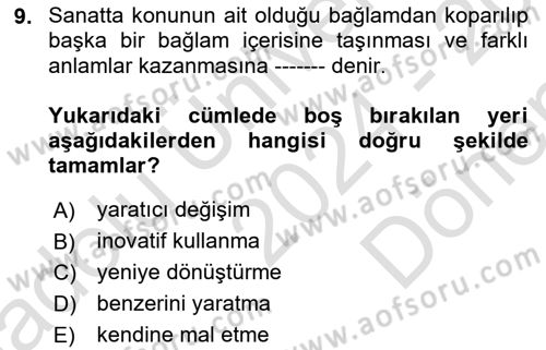 Fotoğraf Tarihi Dersi 2024 - 2025 Yılı (Final) Dönem Sonu Sınav Soruları 9. Soru