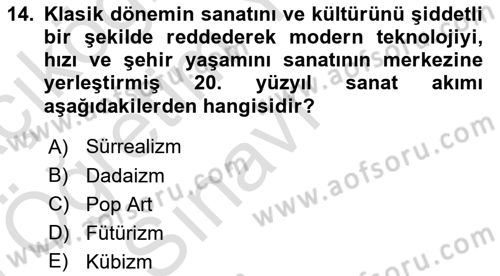 Fotoğraf Tarihi Dersi 2024 - 2025 Yılı Yaz Okulu Sınav Soruları 14. Soru