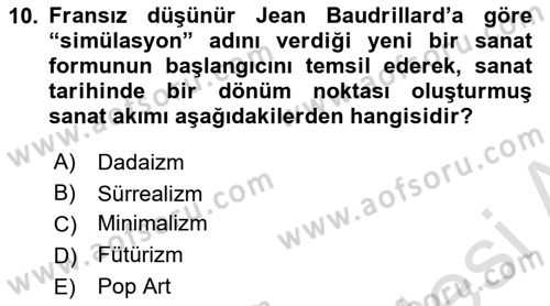 Fotoğraf Tarihi Dersi 2025 - 2026 Yılı (Final) Dönem Sonu Sınav Soruları 10. Soru