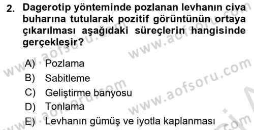 Fotoğraf Tarihi Dersi 2025 - 2026 Yılı (Final) Dönem Sonu Sınav Soruları 2. Soru