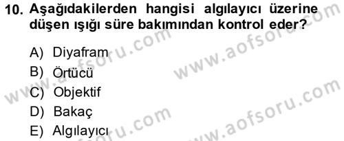 Sayısal Fotoğrafa Giriş Dersi 2013 - 2014 Yılı (Vize) Ara Sınav Soruları 10. Soru