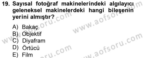 Sayısal Fotoğrafa Giriş Dersi 2013 - 2014 Yılı (Vize) Ara Sınav Soruları 19. Soru