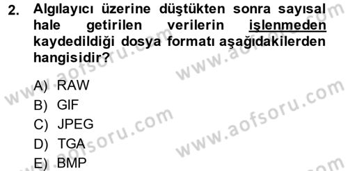Sayısal Fotoğrafa Giriş Dersi 2014 - 2015 Yılı (Vize) Ara Sınav Soruları 2. Soru