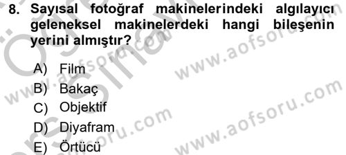 Sayısal Fotoğrafa Giriş Dersi 2016 - 2017 Yılı 3 Ders Sınav Soruları 8. Soru