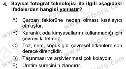 Sayısal Fotoğrafa Giriş Dersi 2017 - 2018 Yılı 3 Ders Sınav Soruları 4. Soru